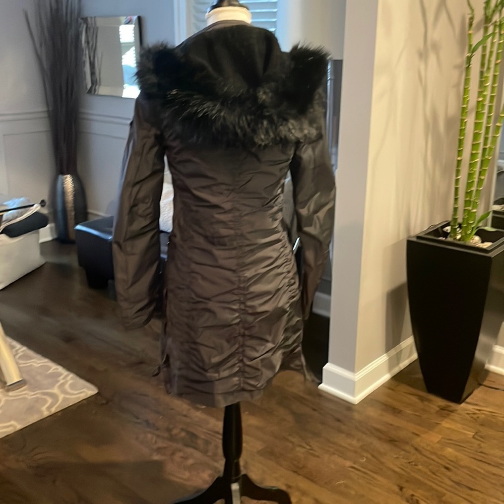 Laundry Gray Shirred Coat SZ XS